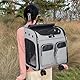 OUUTMEE mit Trolley 2 in 1 bis 20 kg, Katzenrucksack Große Katzentragetasche mit Rollen, multifunktionaler Rucksack, atmungsaktiv, Grau