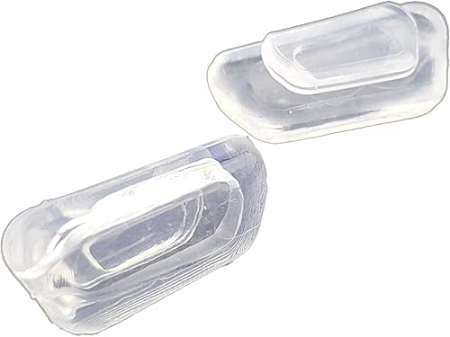 Miniatura 1 de 3 pares de almohadillas de silicona de repuesto para la nariz, cámara de aire, ultra cómodas, deslizantes, 0.512 in x 0.276 in para lentes de sol y