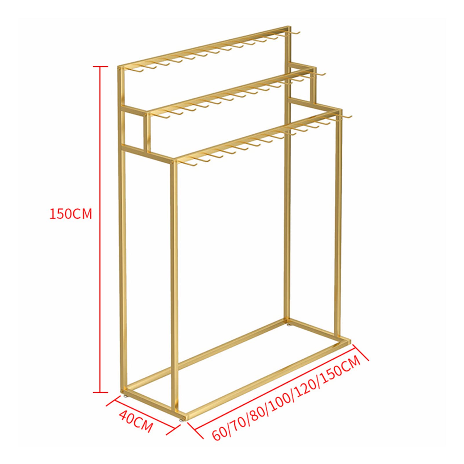 Schalständer, Bodenständer für Krawatten, Schals, Geldbörsen, Metall, 3-lagig, Organizer, Regal, Herren-Schrank-Organizer.