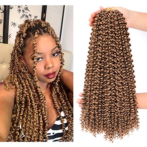 Dansama 7 Packs Passion Twist Hair Water Wave Braiding Hair for Butterfly Style Crochet Braids Bohemian Hair Extensions (18inch (Pack of 7), #27)