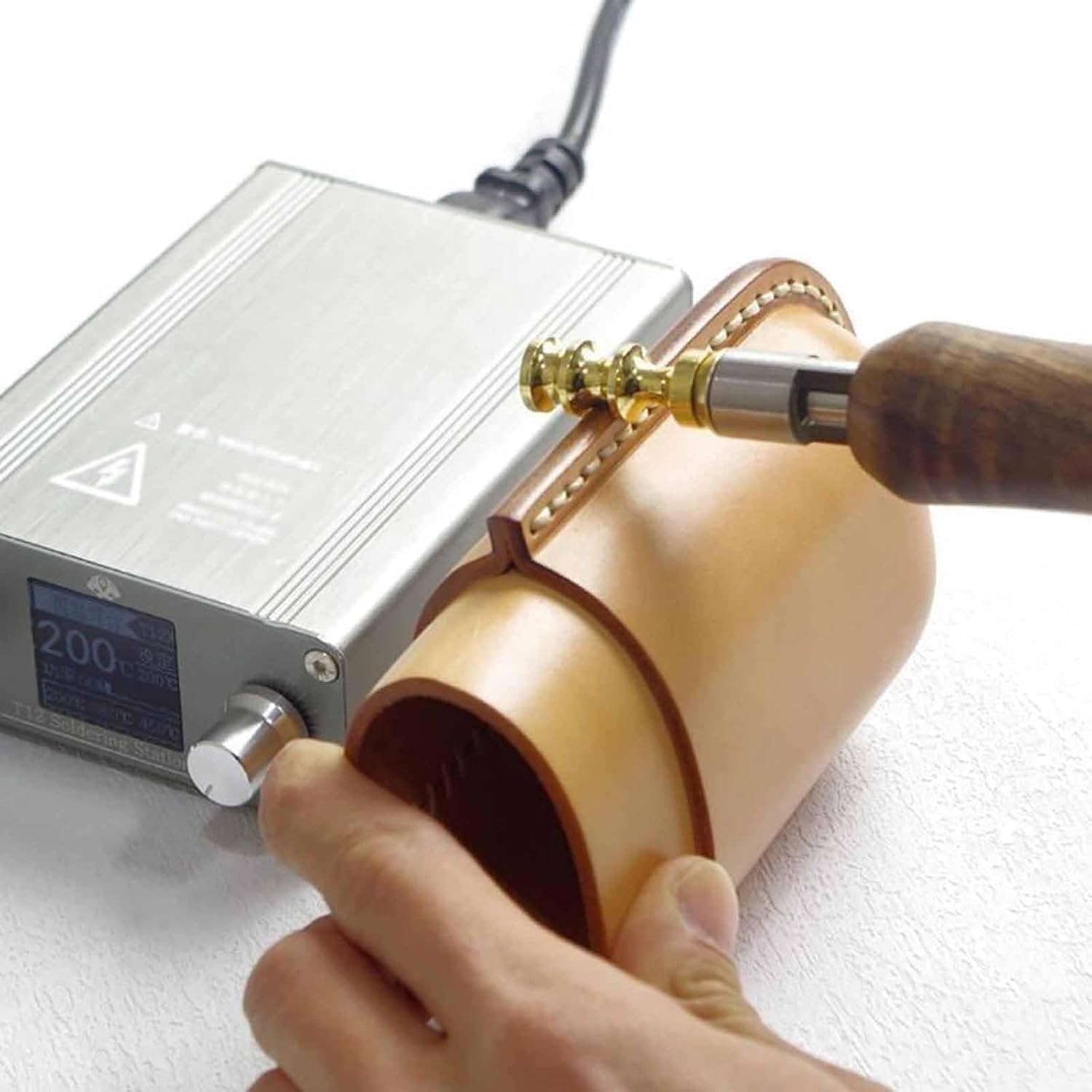 Macchina Per Bordatura E Cordonatura Della Pelle, Strumento Elettrico A Caldo Per Cordonatura Con 14 Punte, Controllo Della Temperatura 80–480°c, Per Lavorazione Della Pelle, Cordonatura