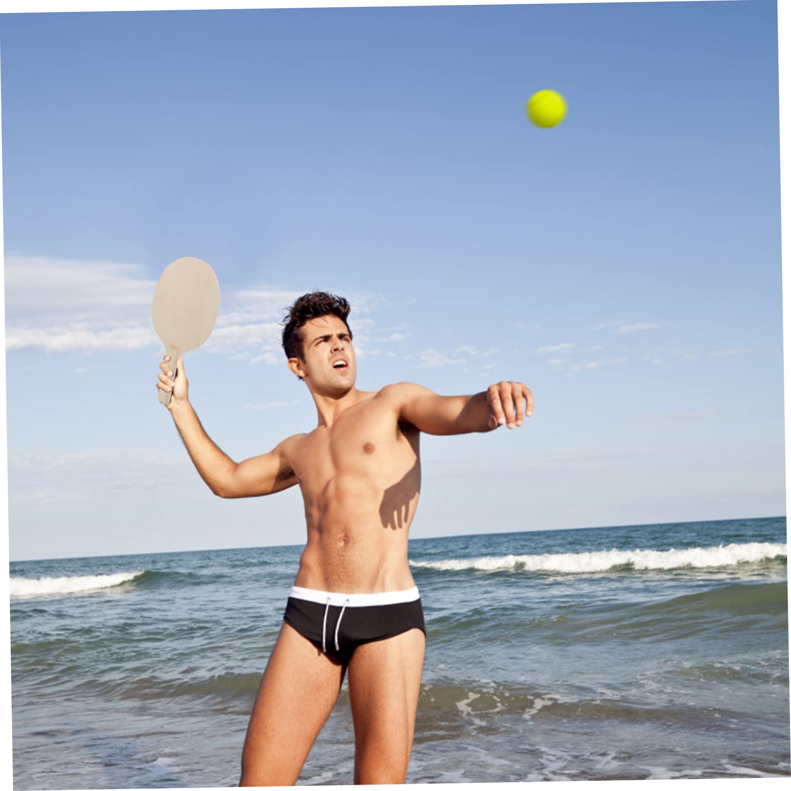 Raquetas para Pelota de Playa 4 Piezas de Madera Decoracion Verano