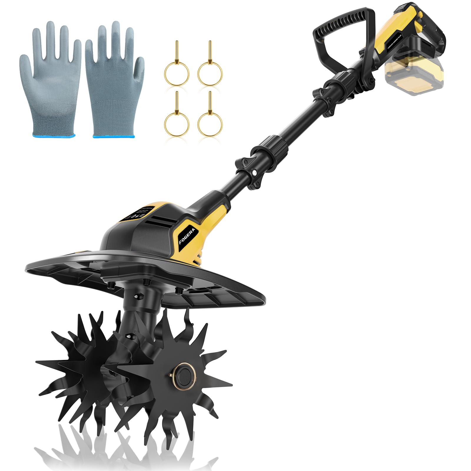 Cultivador inalámbrico compatible con batería DEWALT de 20 V MAX (solo herramienta)