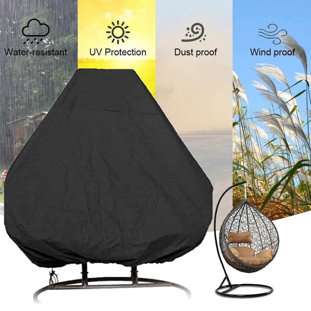 Namzi Hanging Chair Cover for Double Egg Swing Chair 91X80 Inches Patio Stand Cover Wicker Egg Swing Chair Covers for Cocoon Chair