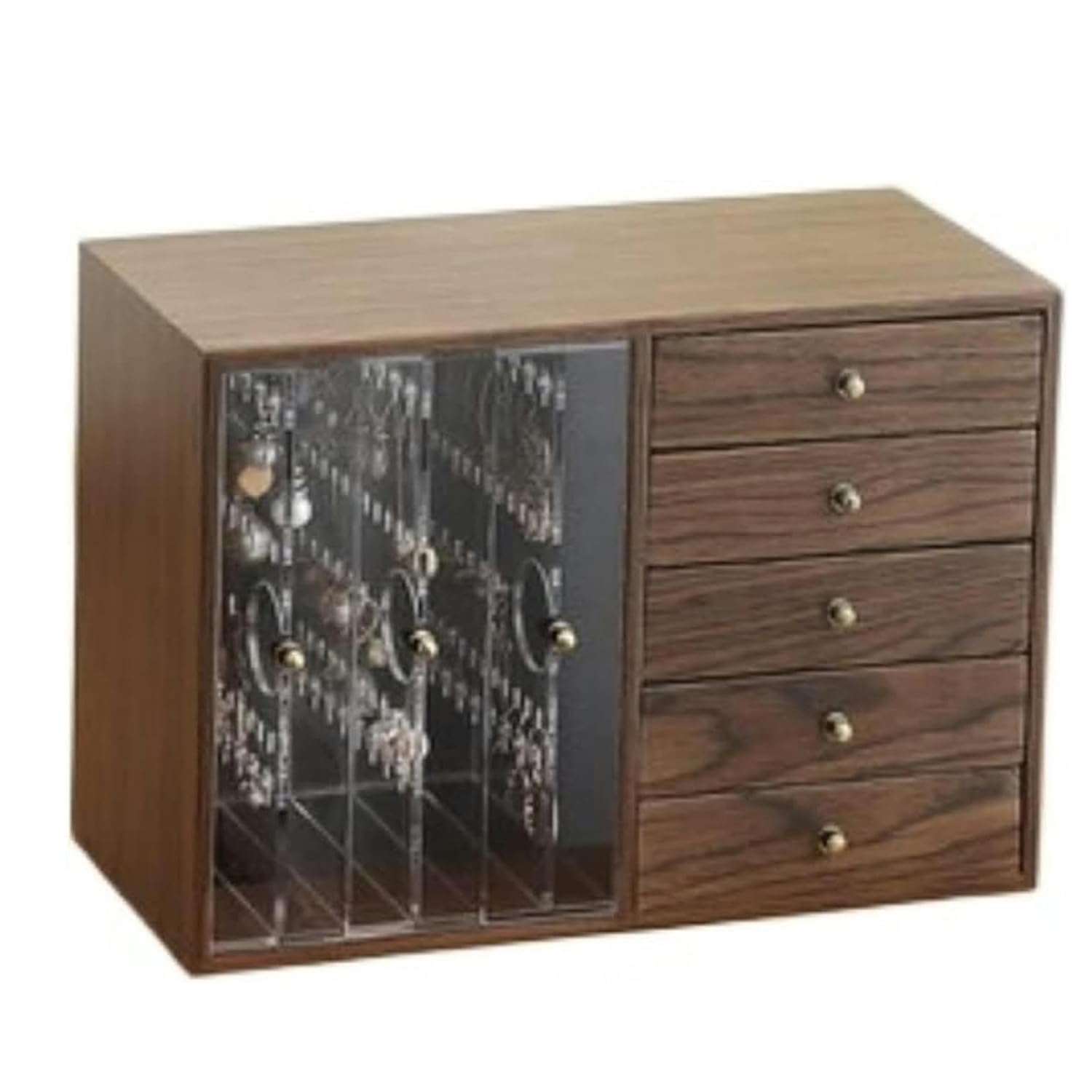 Caja De Joyería Madera, Joyero 5 Niveles, Almacenamiento, Gran Capacidad, Con Diversos Compartimentos