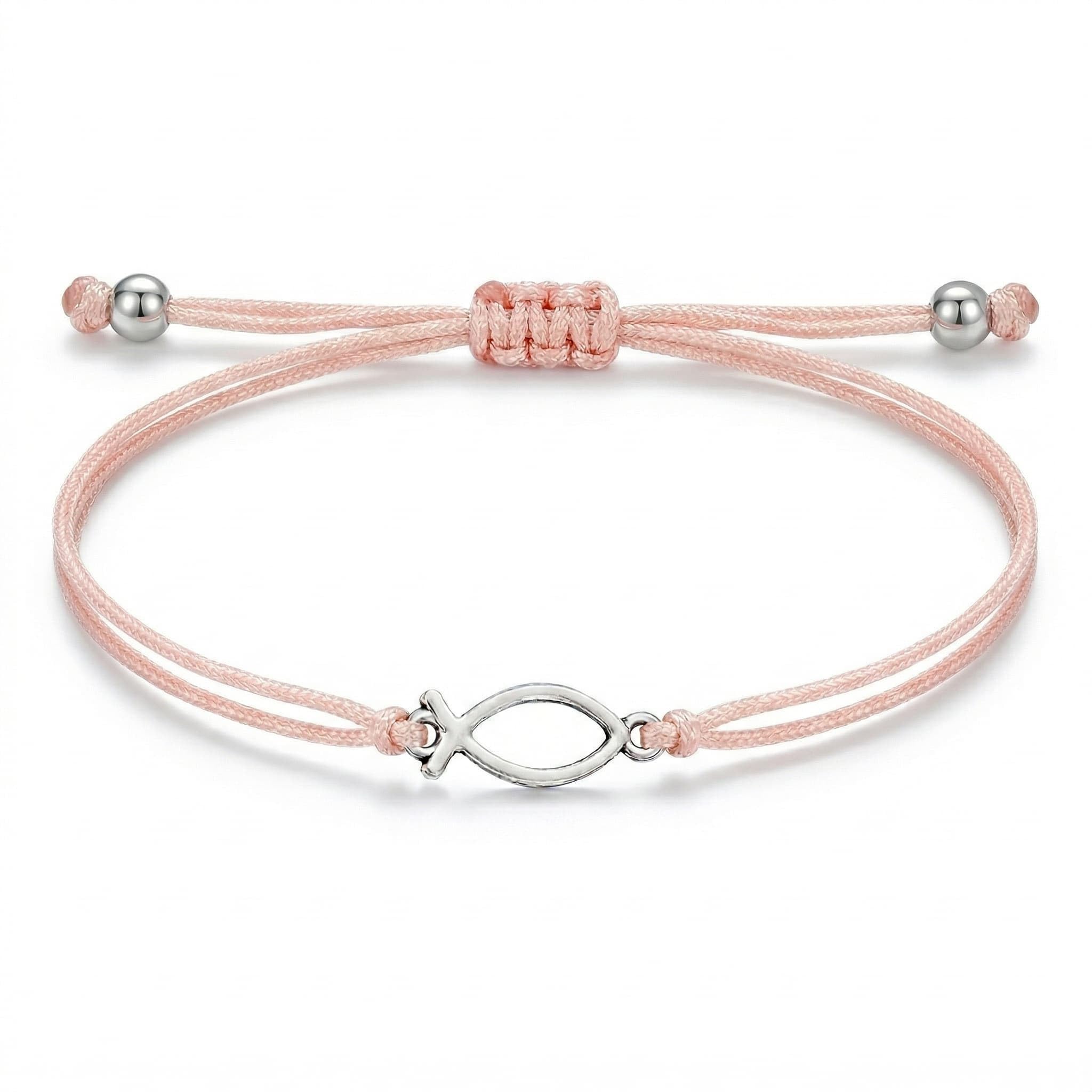 Susan's Choice Fisch Armband Mädchen, Geschenk zur Kommunion, Konfirmation & Taufe, Verstellbare Länge, Metallanhänger, Christlicher Glücksbringer & Erinnerung, Roségold