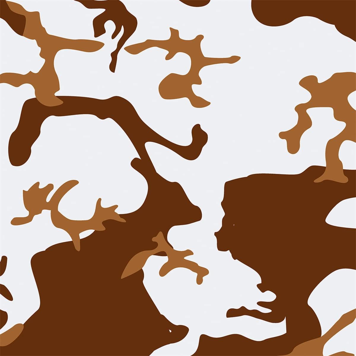 Queenbox 5x49ft Gloss Camouflage Print Car Vinyl Wrap Sticker with Air Release Bubble Free Self Adhesive Decal, 38