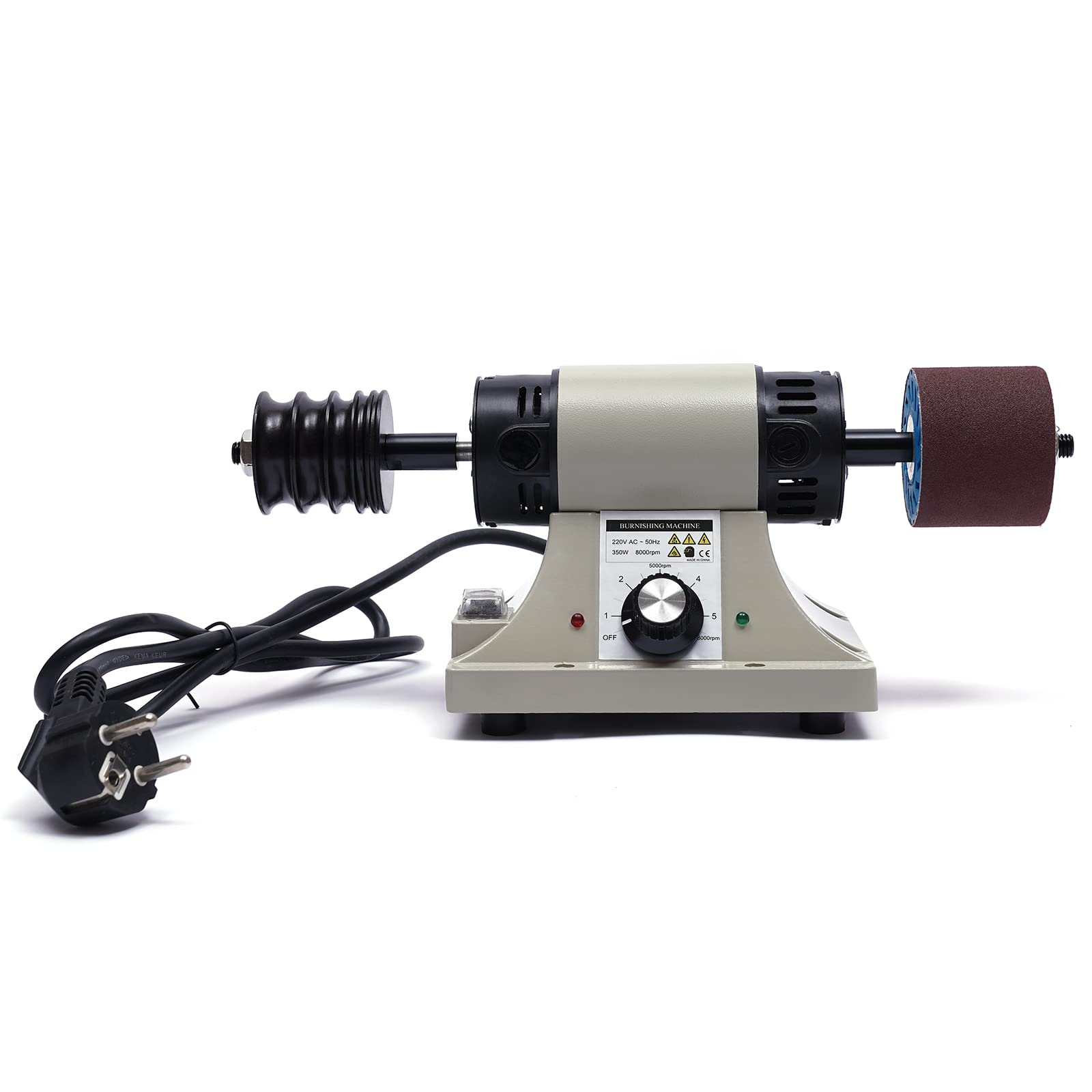 350W Polisseuse Électrique Cuir Meuleuse Polisseuse Polisseuse 0-8000rpm Meuleuse Professionnelle, Polisseuse en Cuir Polisseuse 32x18x18cm