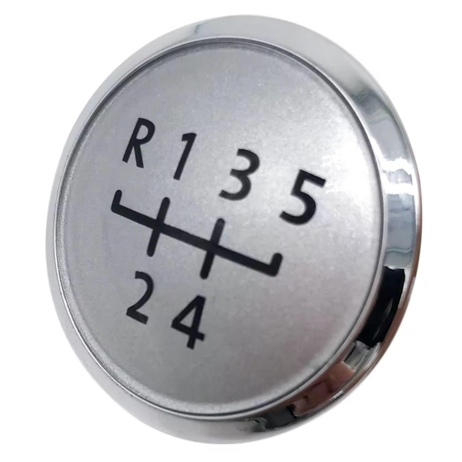 Hillar Silver 5 Speed Car Gear Stick Knob For Transporter T5 T5.1 Gp 2003-2011 5/6 Speed Gear Shift Knob Badge Emblem Cap Cover(Silver 5 Speed)