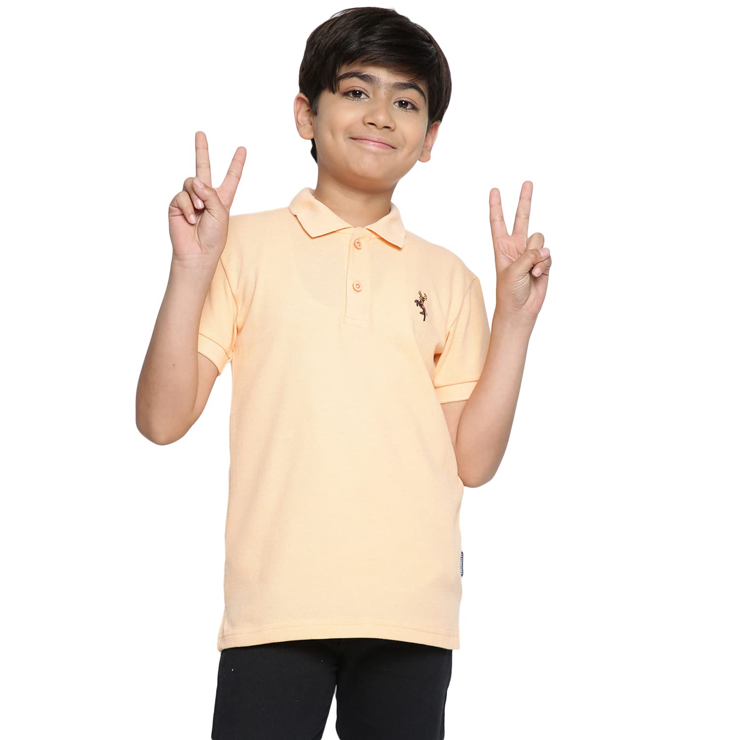 Li'l TomatoesBrand Logo Relaxed Fit Lil Tomatoes Boys Cotton Polo T-Shirt, Sky