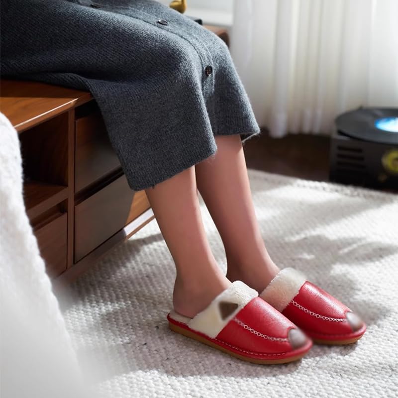 BEdaW Prufole di Cotone Termico PU, Scarpe da Casa da Uomo Non Slittanti Interni