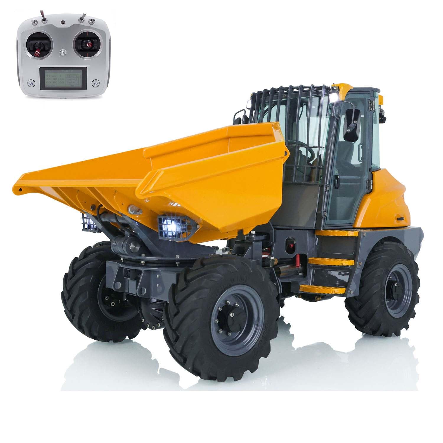 wheelfun LESU 4X4 RC Hydraulic Articulated Dump Truck 1/14 6Mdx Remote Control Tipper Hobby Grade Model
