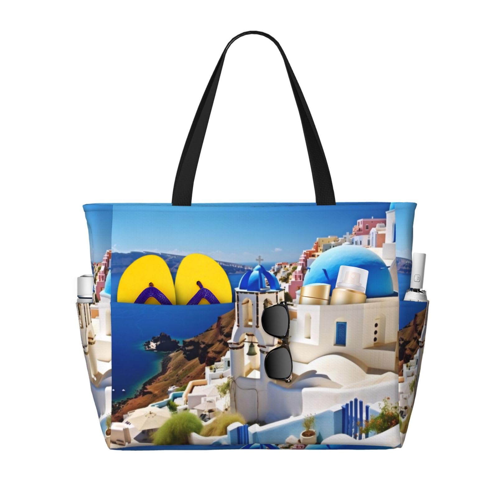 Beach Bag For Women, Large Capacity Beach Tote Pool Bags Waterproof With Zipper, For Travel Vacation Gym