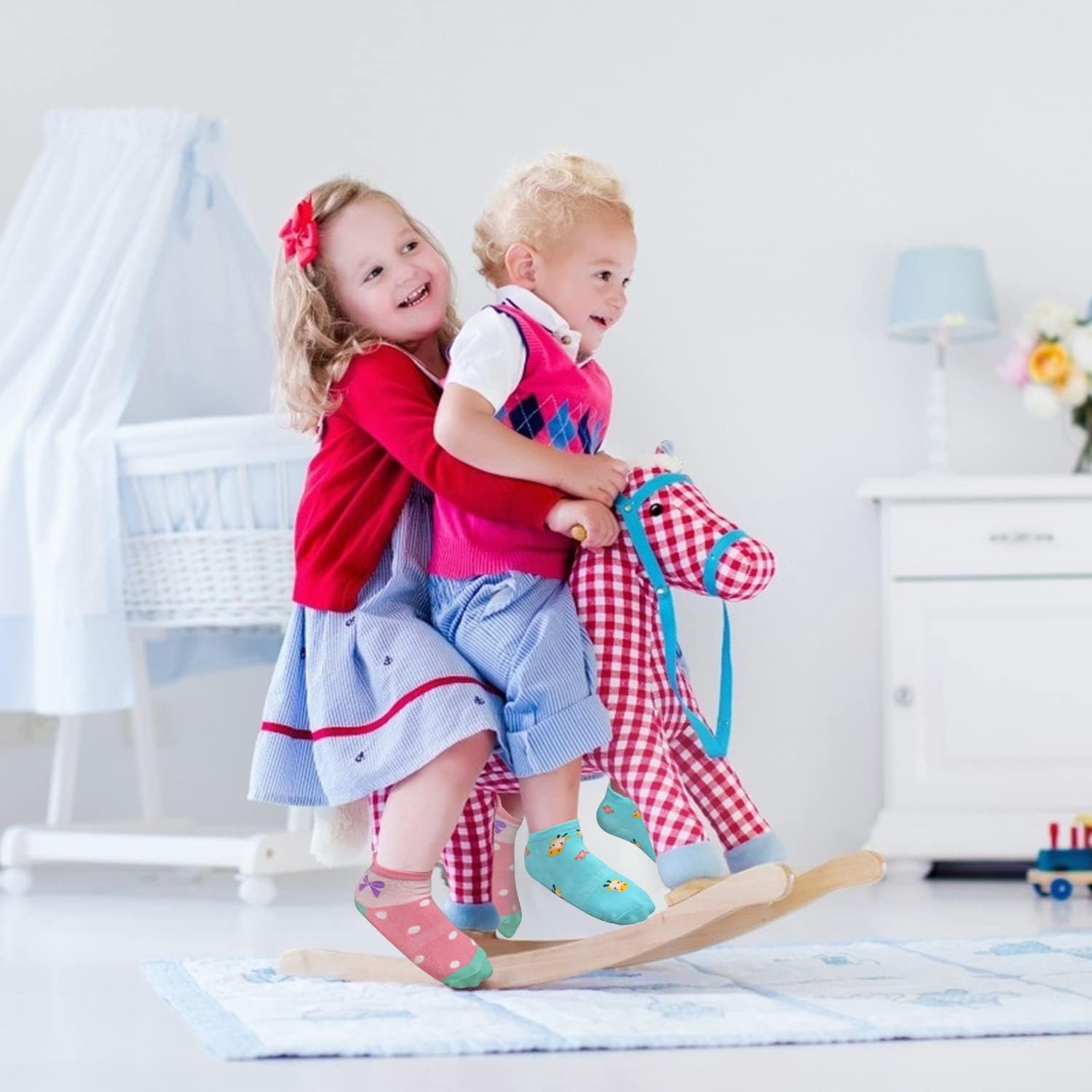 Tphon Non Slip Kids Toddler Socks with Grippers Baby 12 Pairs Anti Skid Socks for Boys Girls 0-7 Year Children - Image 7