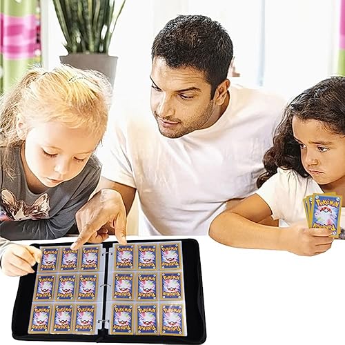 Miniatura 6 de Carpeta de 9 bolsillos para tarjetas con 50 hojas extraíbles de doble cara, carpeta de tarjetas intercambiables con capacidad para hasta 900