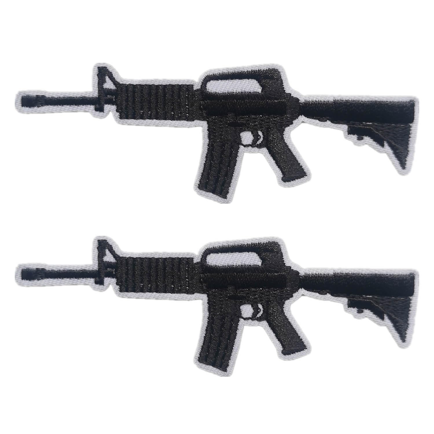 2 Pcs M4A1 Gun Embroidered Patches Applique, Iron on or Sew on Patches for Clothes, Jackets, T-Shirt, Backpacks………