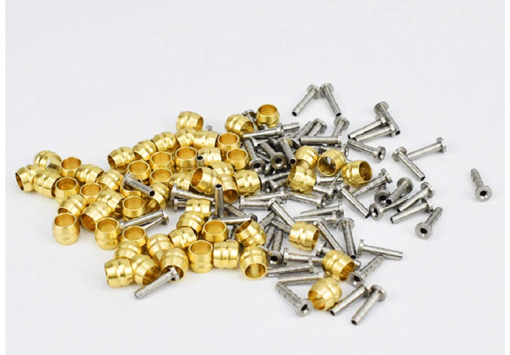 del Freno della Bicicletta di Oliva e in Ottone di Collegamento Inserto Kit per Shimano BH59 BH90 Avid Sram Magura della Bici Freno A Disco Idraulico Tubo (BH-90 (20pcs))