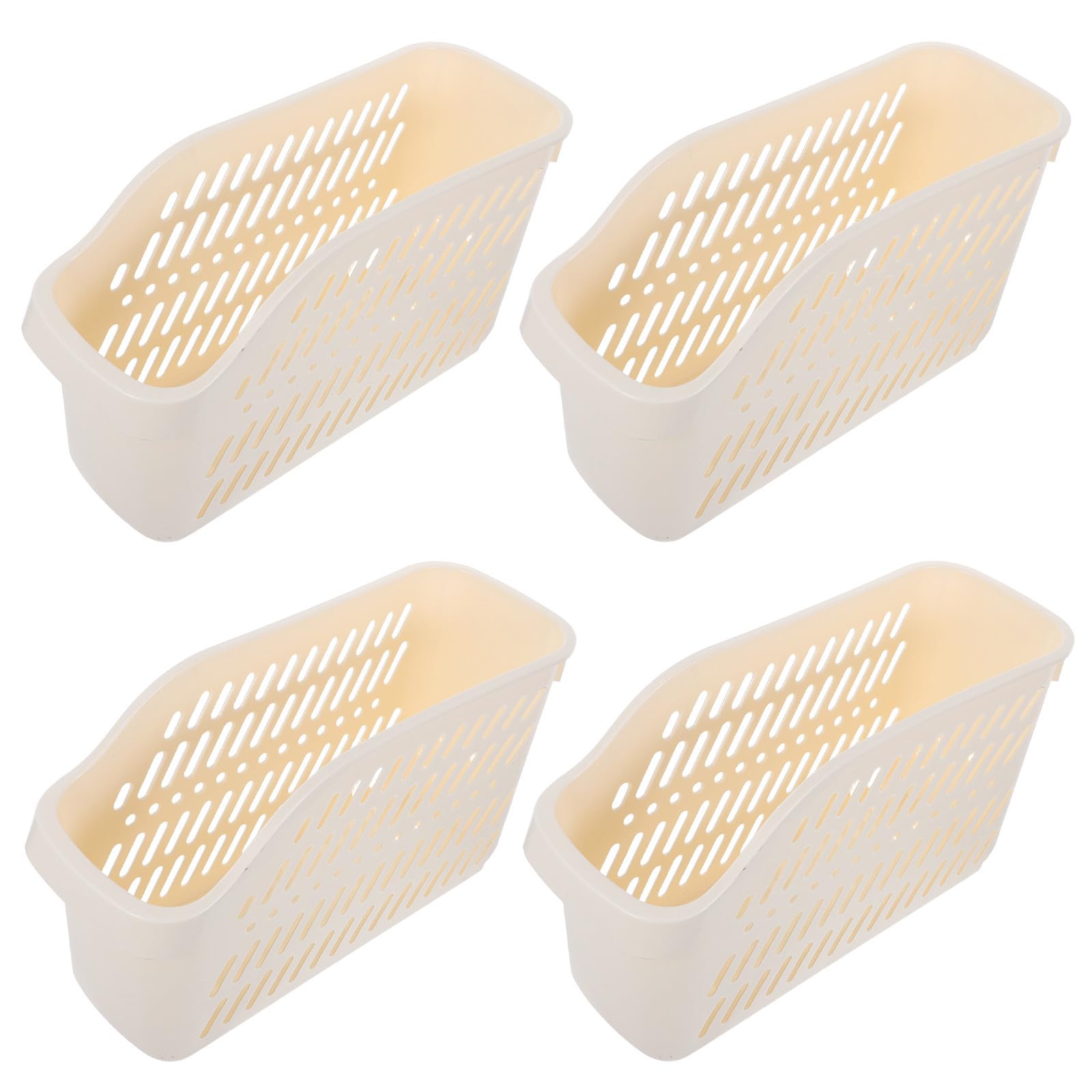 Hemobllo 4 Pezzi Contenitore Stretto sotto Lavello con Ruote, Plastica,