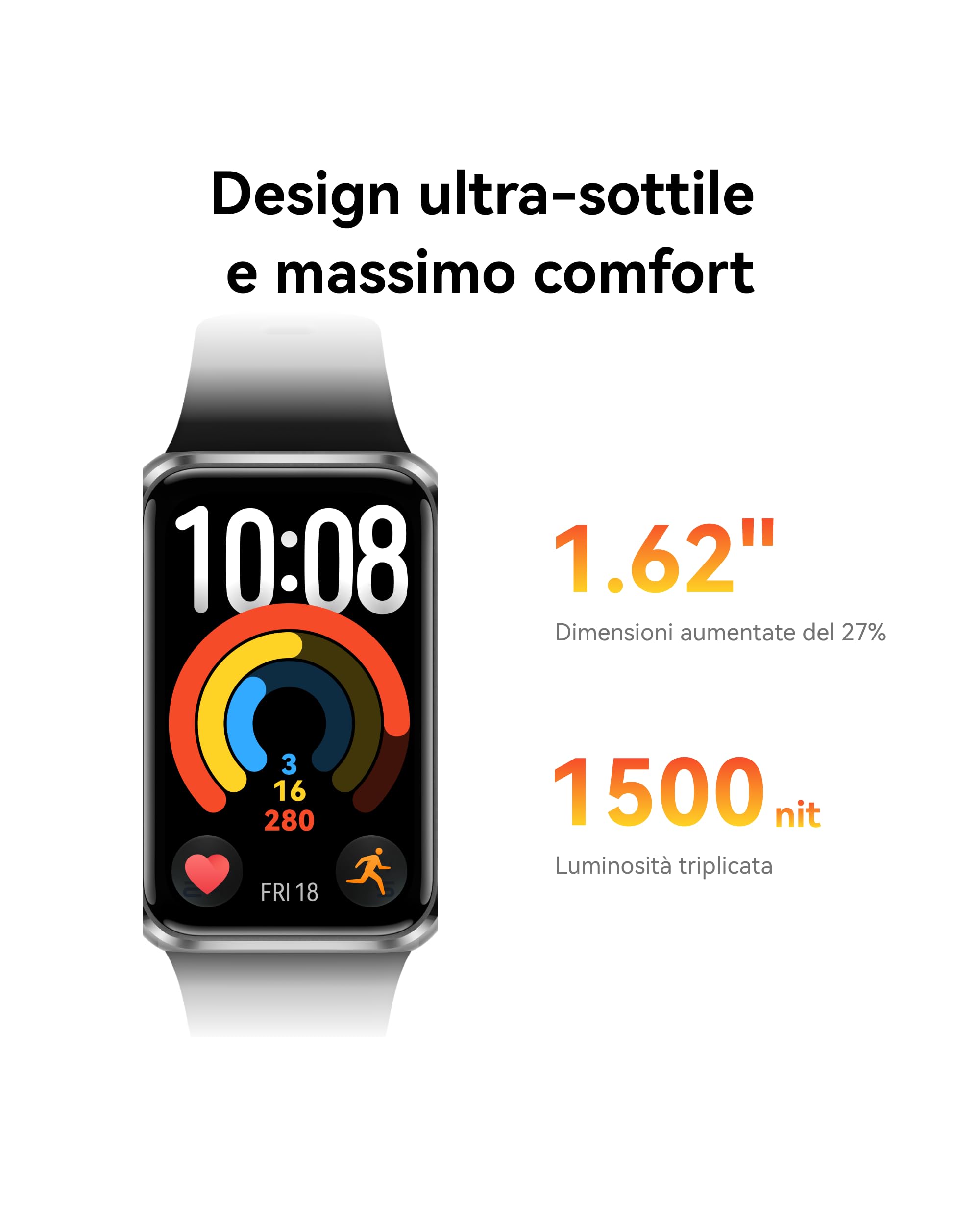 HUAWEI Band 11 Smartwatch, Display da 1.62" Super Luminoso, Fitness Tracker HRV del Sonno Medio, Fino a 14 Giorni, 5ATM Livello di Impermeabilità, Activity Tracker per il Benessere Emotivo, Beige