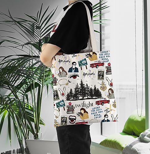 Twilight Edward's Girl Forks Vampire Lover Tote Bag - City Of Forks Inspired Gift, White - Image 4