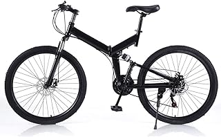 TRIEBAN Folding Bike for Adults 26 Inch Mountain Bike Folding Bike Road Bike Folding Bike 21 Speed Adult Bicycle 150 kg Off-Road Bicycle City Bike Foldable Bicycle Made of Carbon Steel