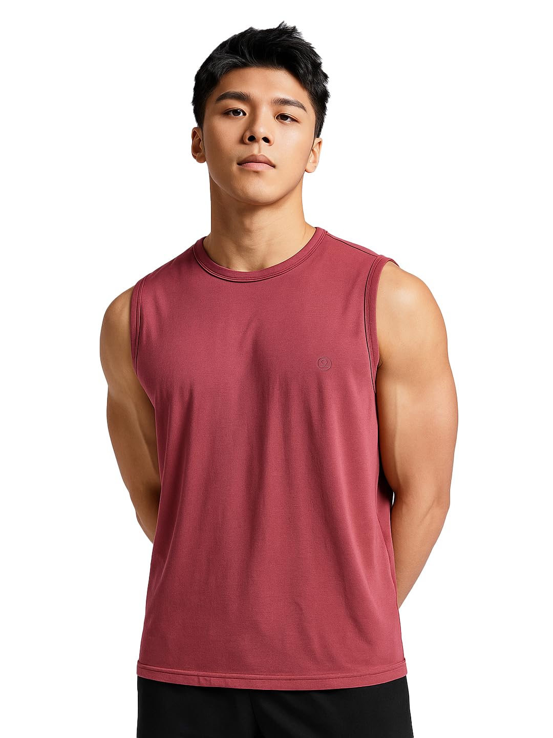 CHKOKKO Tank Tops Sleeveless T-Shirt for Men Gym Wear Vest Solid Stylish Round Neck Running Sando for Sports Workout Fitness & Casual or Beach Wear