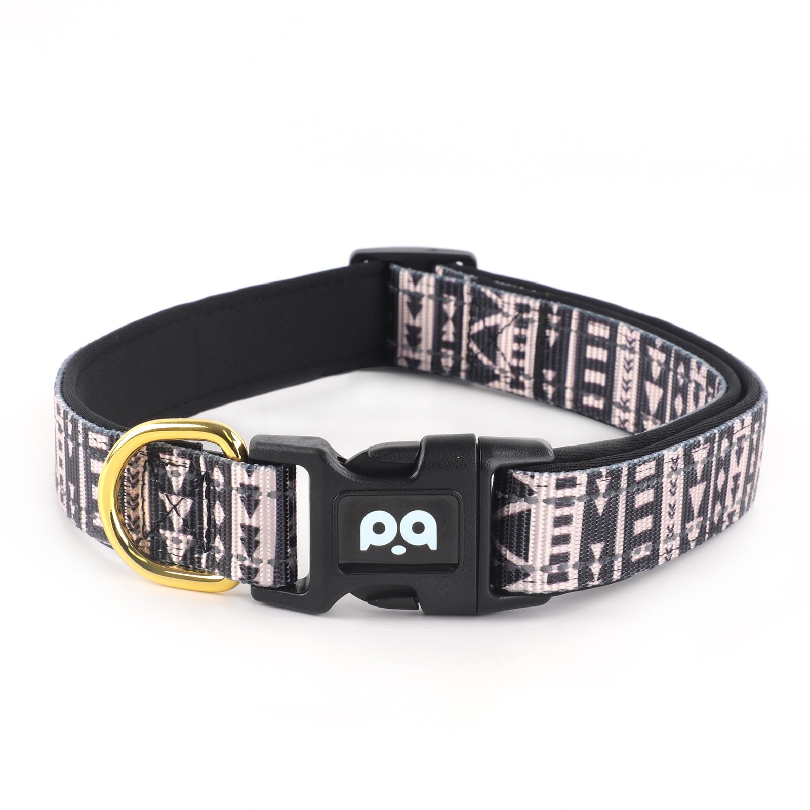 QQPETS Reflective Dog Collar with Soft Neoprene Padded Breathable Nylon Pet Collar Adjustable for Small Medium Large Dogs