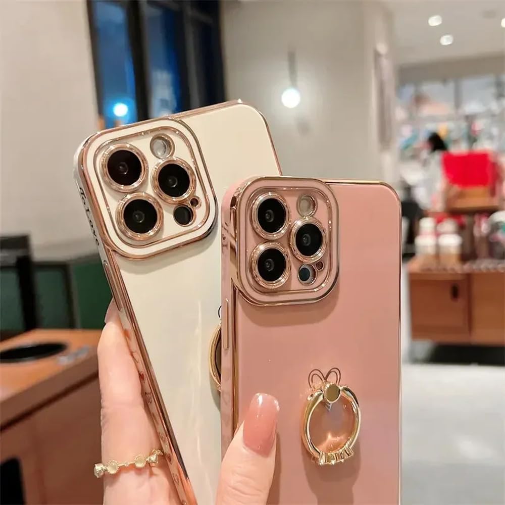 Miękka galwanizowana boczna obudowa z sercem miłosnym do telefonu iPhone 11 12 13 14 Pro Max XS X XR 15Plus, etui silikonowe z pierścieniem, niebieskie, do iPhone 11Pro Max