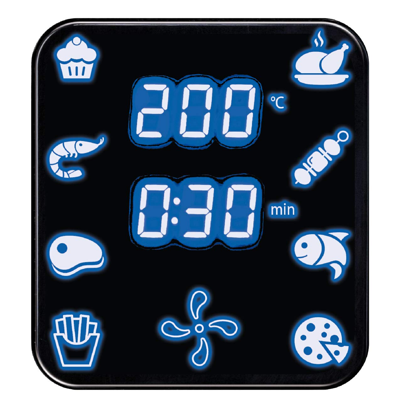 MPM MFR-06 Freidora de Aire sin Aceite, 4.5L, Pantalla Digital, Táctil, Airfryer con 8 Modos Preestablecidos, Temporizador y Temperatura Ajustable, Cocina Saludable, sin BPA, 1500W