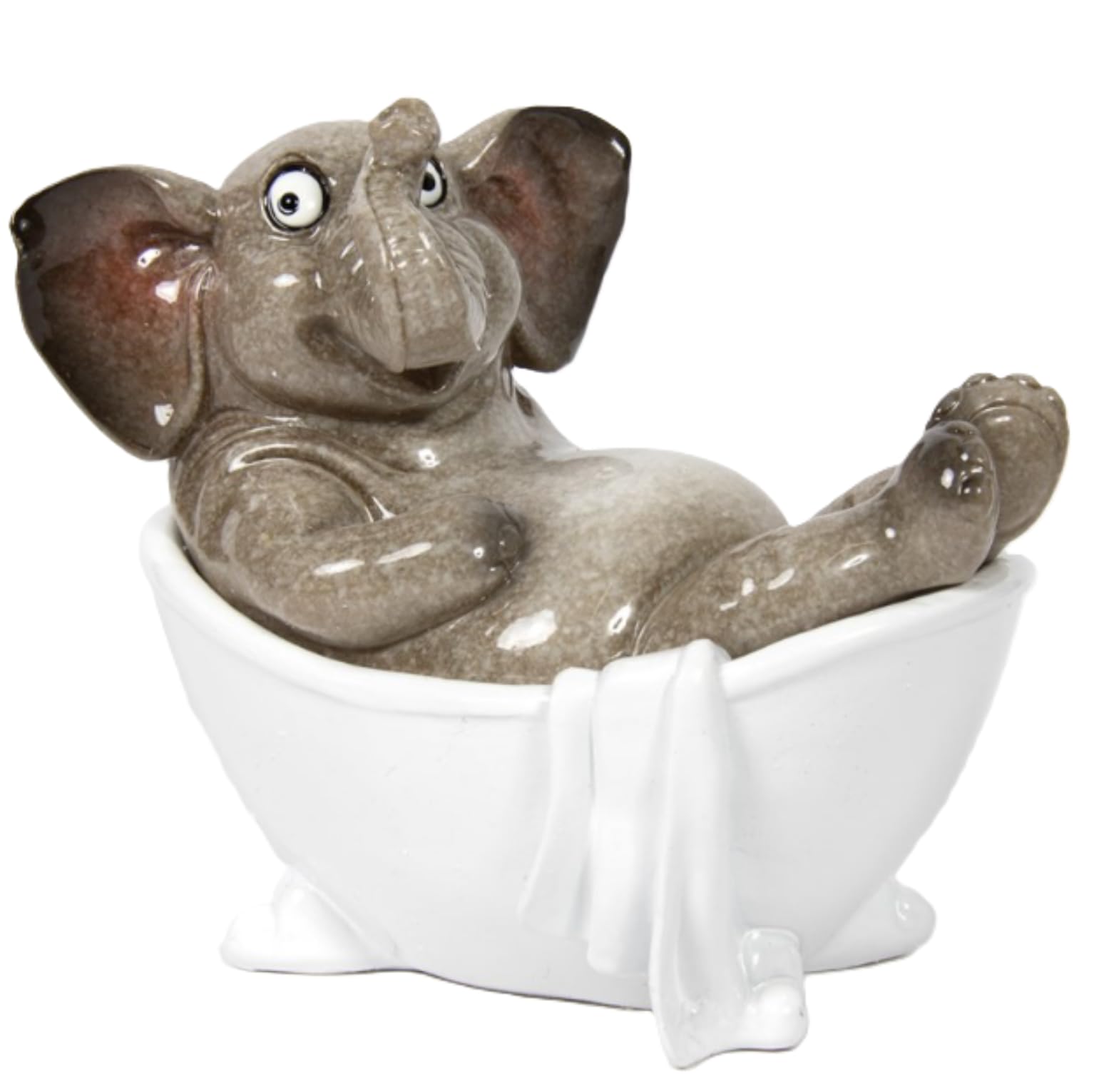 Lesser & Pavey Novelty Figurines Elephant Bathtime Home Decor Figurines & Ornaments For Home & Office | Decorative Home Accessories Statues For Indoor & Outdoor | Lovely Gifts for Women & Men