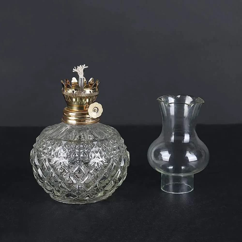 Lampada A Olio In Vetro Grande - Con Paralume, Per Interni, Usa Cherosene - Foto 12