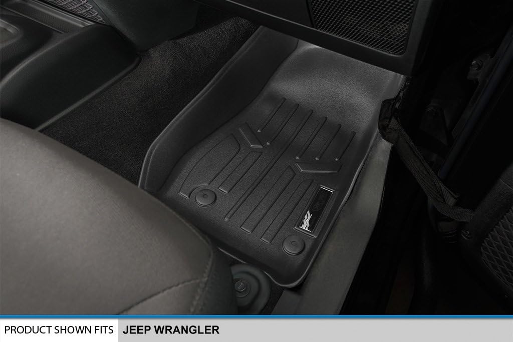 MAXLINER Floor Mats 1st Row Liner Set for 2014-2014 Jeep Wrangler