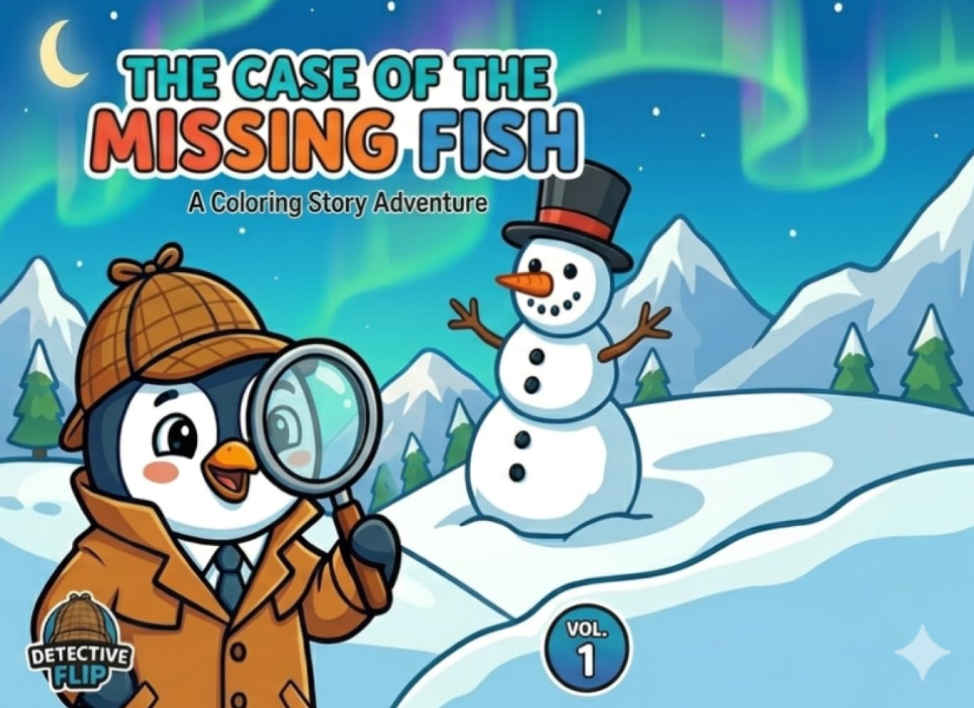 The Case of the Missing Fish: An Arctic Detective Coloring Story Book for Kids (Volume 1) (Detective Flip's Coloring Mystery)