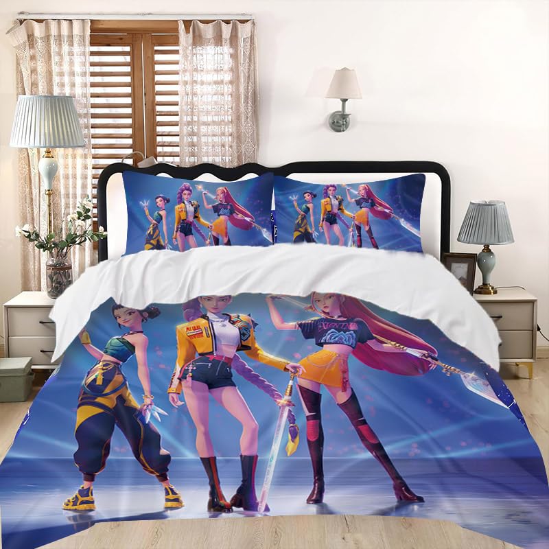 Ugecl Demon Hunters Movie 5-Piece Double Size Duvet Set Includes and