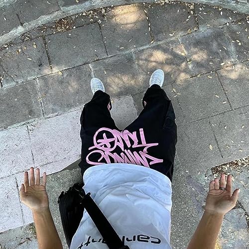 Men's Printed Workwear Pants Gothic Hip-hop Loose Cargo Pants Street wear Y2K Fashionable Large Pocket Jogging Pants3