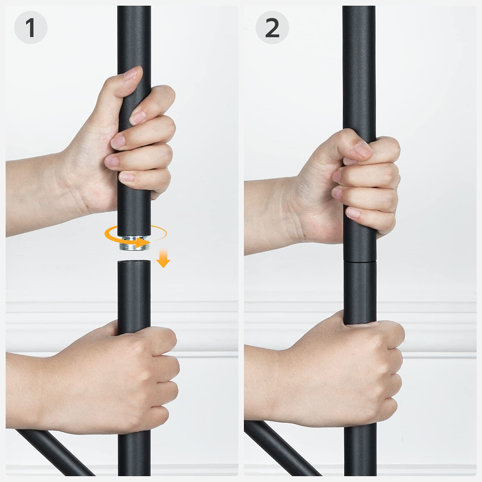 HOOBRO Garderobenständer, Freistehender Kleiderständer, Garderobe in Baumform mit 8 Haken, 2 Runde Ablagen, für Kleidung, Hut, Tasche, Wohnzimmer, Schlafzimmer, BüroDunkelbraun-Schwarz EBF33YM01G1