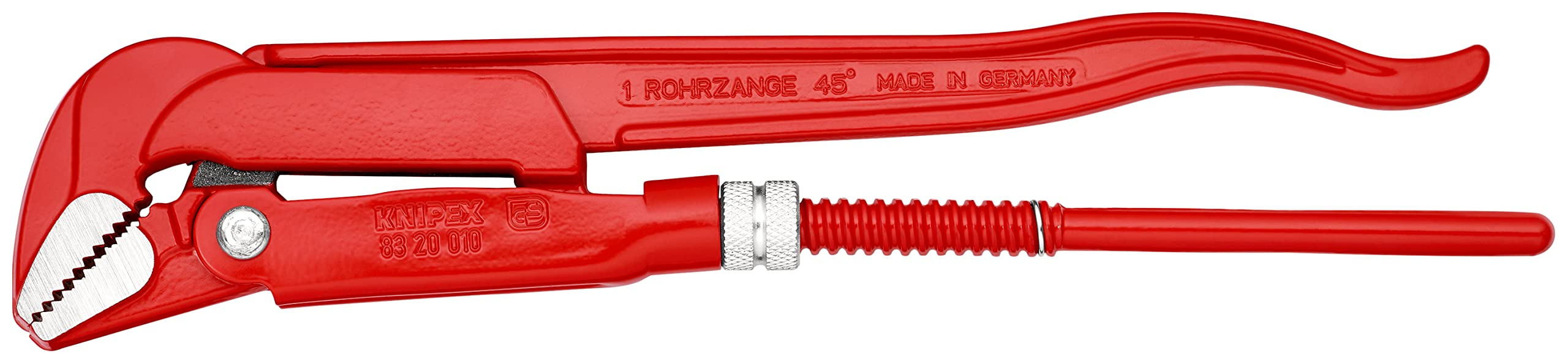 KNIPEX Rohrzange 45° rot pulverbeschichtet 320 mm