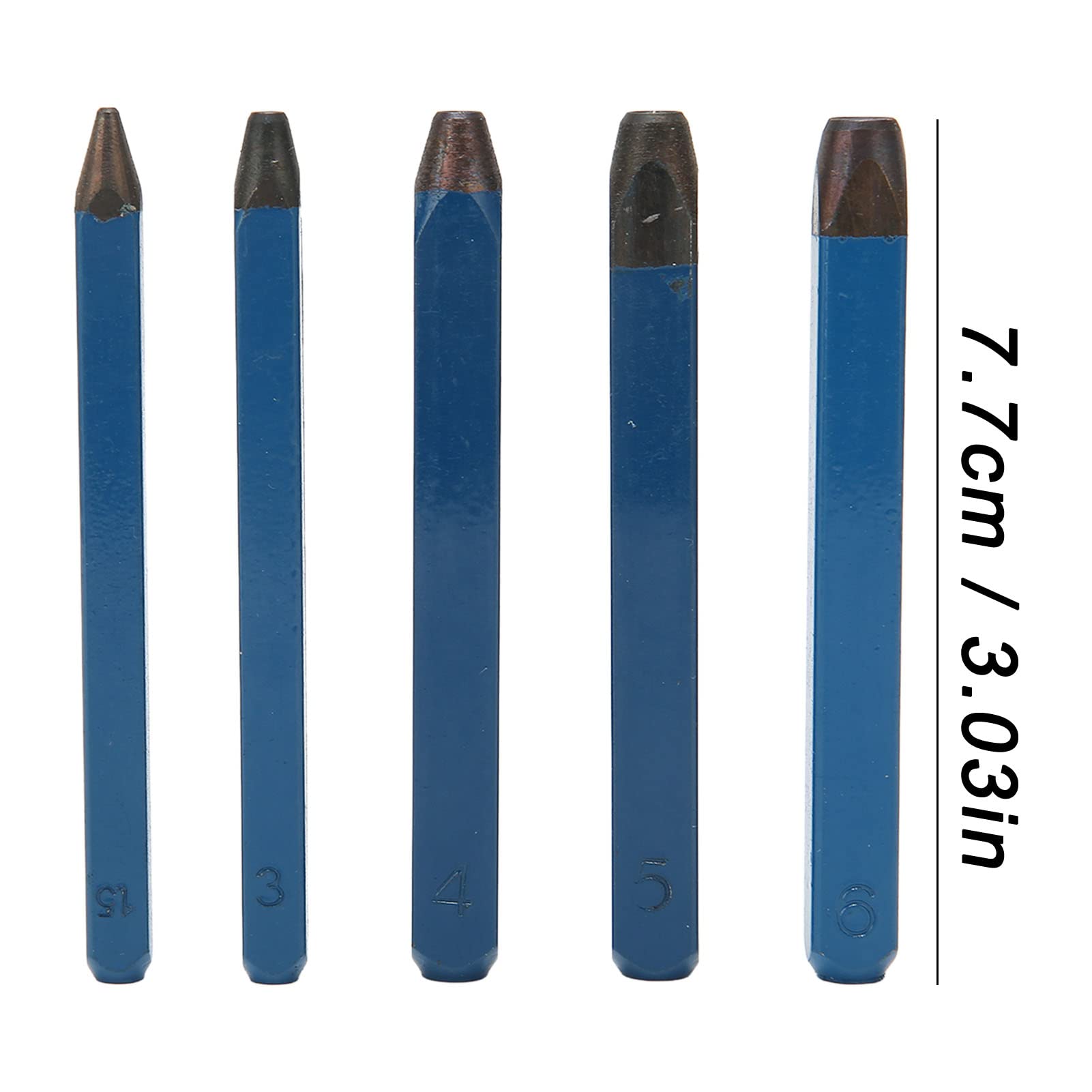 Juego de Estampado de joyería de 5 Piezas, Kit de Estampado de Metal con 45 Sellos de Acero, Diferentes Patrones para Grabado de joyería de Metal de Madera, Incluye 5 Sellos
