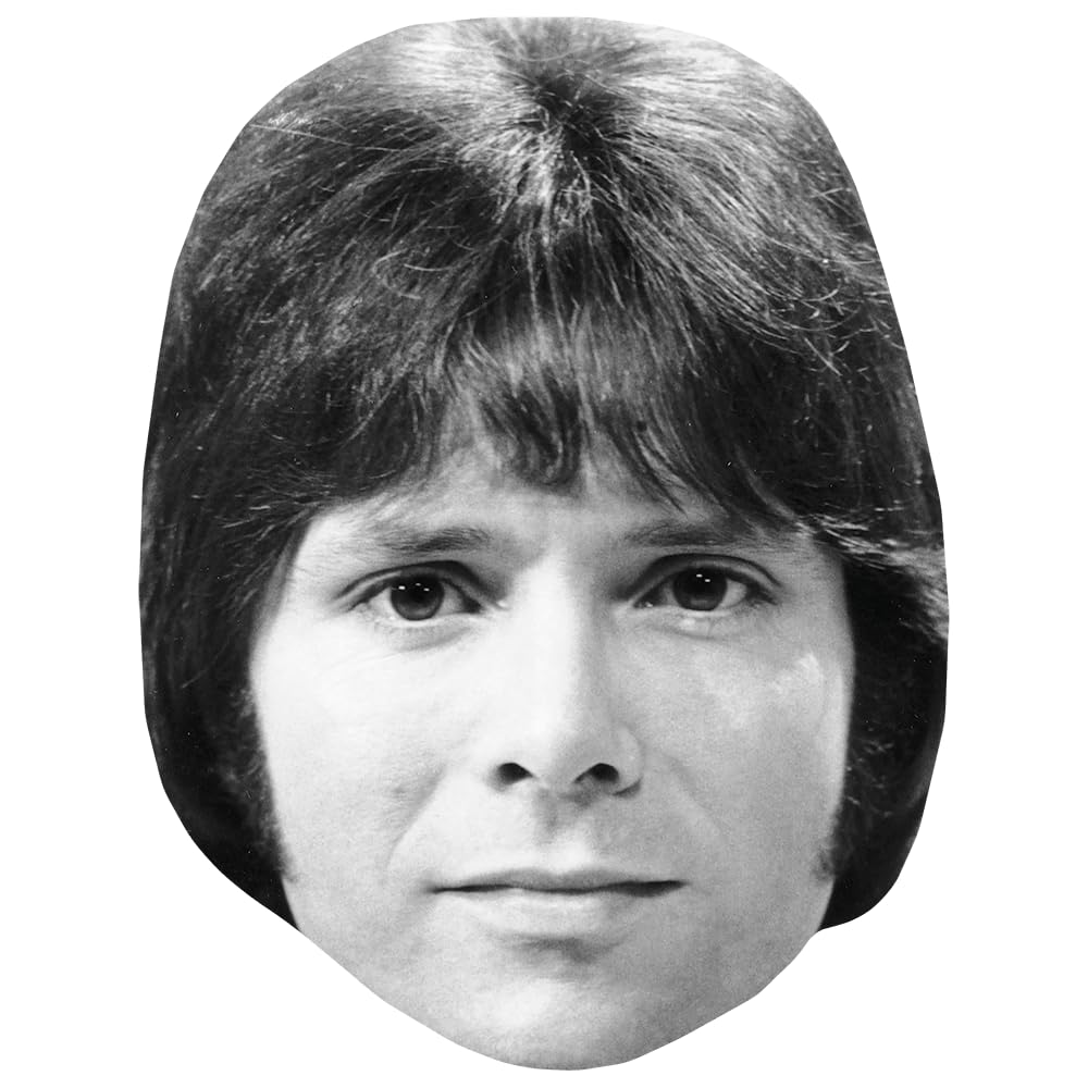 Cliff Richard (BW) Celebrity Mask, Flat Card Face, Fancy Dress Mask