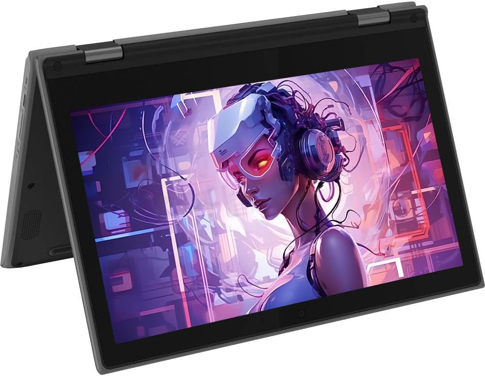 Lenovo Chromebook 300e 11,6 pouces Écran tactile 2 en 1 Intel Celeron N4020 1,1 GHz RAM 4 Go SSD 32 Go Chrome OS Reconditionné