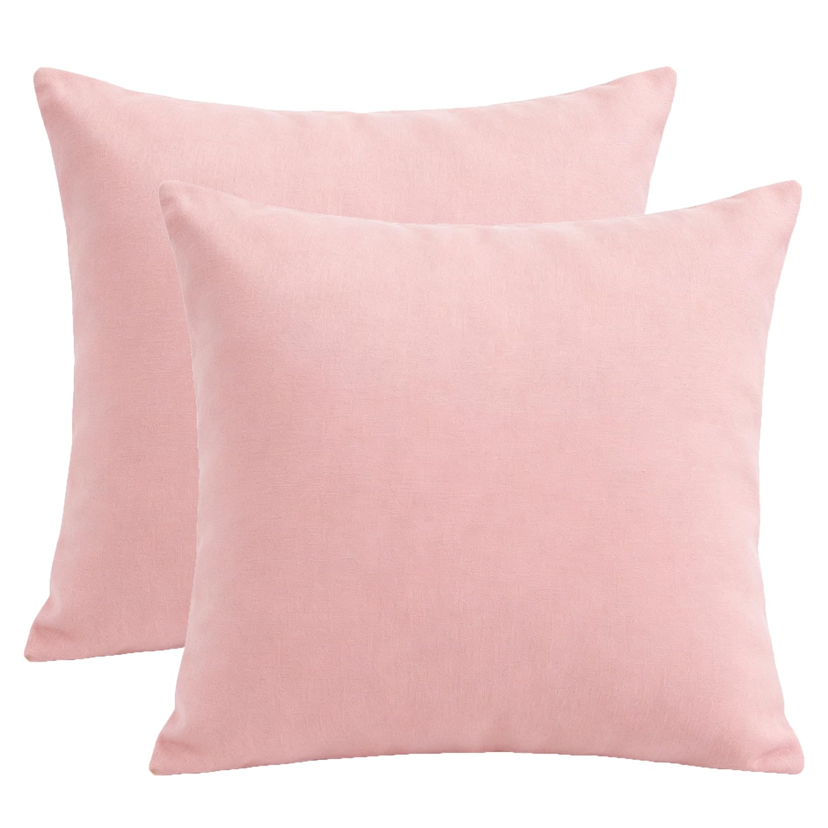 Yimafaner Pink 2pcs Decor Cushion, Throw Pillow Cover with Core for Sofa Chair Couch, 45 * 45cm