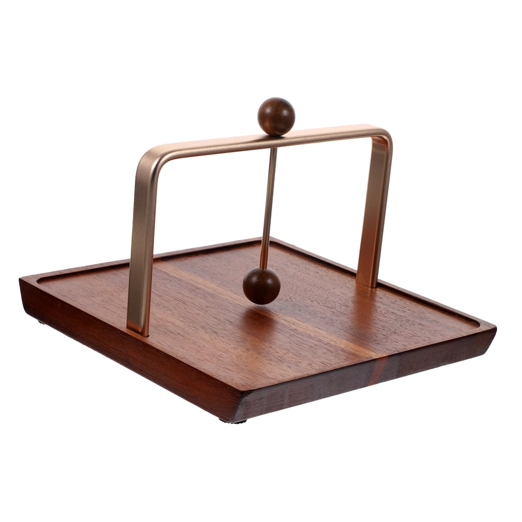 Toyvian Servilletero de Mesa Cuadrado de Madera y Hierro Bordes Suaves y Gran Capacidad para Restaurantes y Cafeterías, Diseño Simple y Elegante