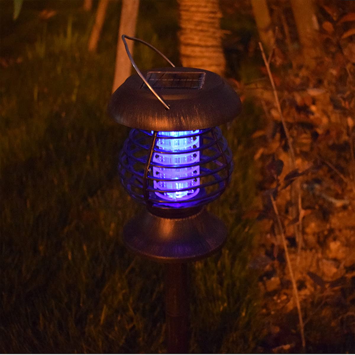 Wiszące lampy solarne, zasilane energią słoneczną wodoodporne lampy retro, jasny krajobraz lampiony, świetna dekoracja na patio, podwórko, ogród i stół, 2 szt