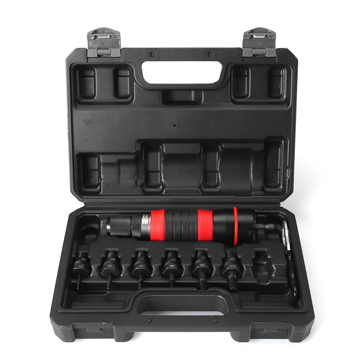 VIDOO Zestaw Adaptera do Nitonakrętek 3/8" Profesjonalny Adapter do Nitownicy z Powłoką Gumową