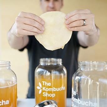 100% Organic SCOBY Kombucha Starter Kit - 100%  to Brew - Fresh, Live Culture with Starter Liquid - The Kombucha Shop