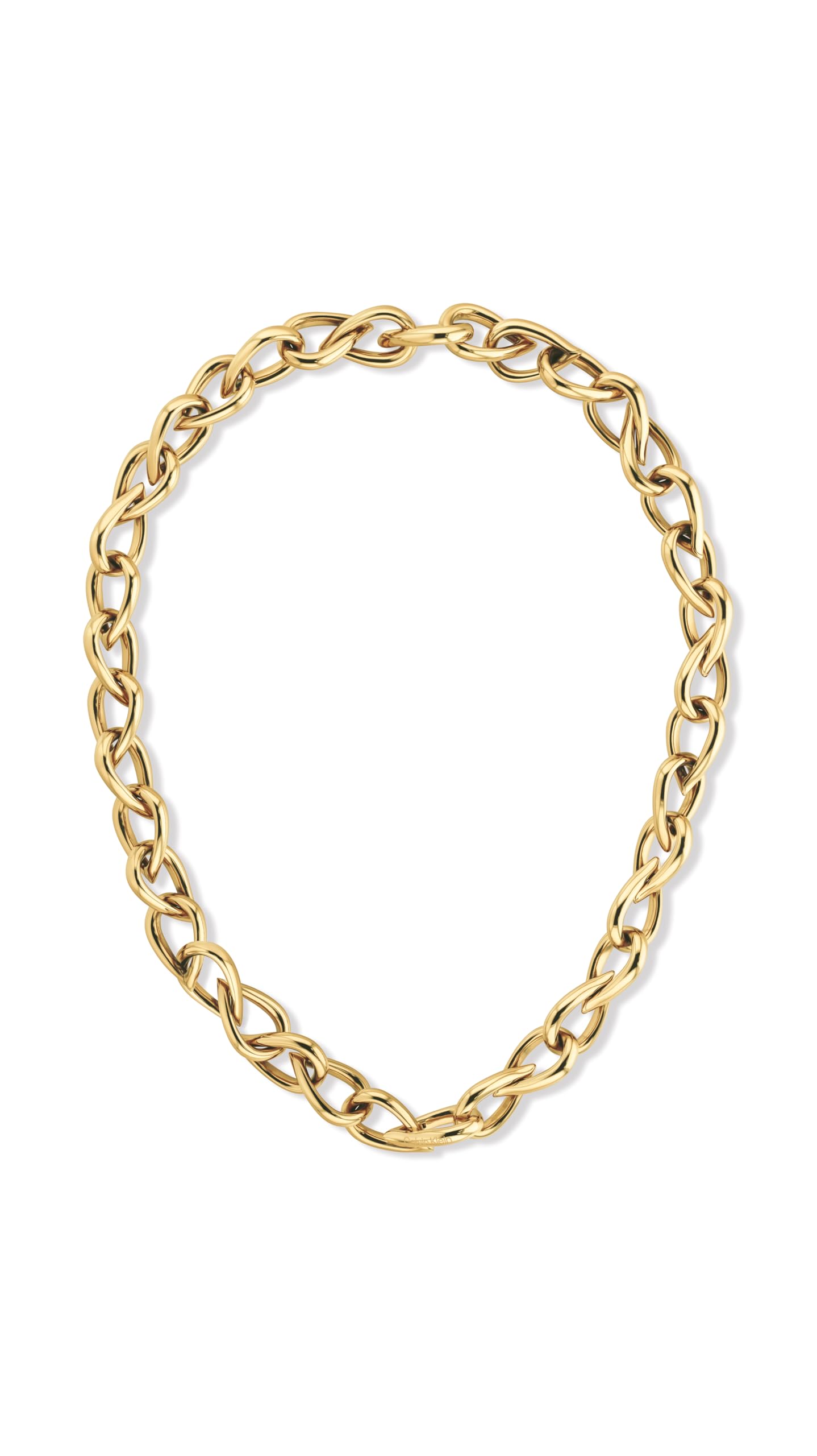 Calvin Klein Women's Link Necklace In Stainless Steel with Yellow Gold Plating - 35000954