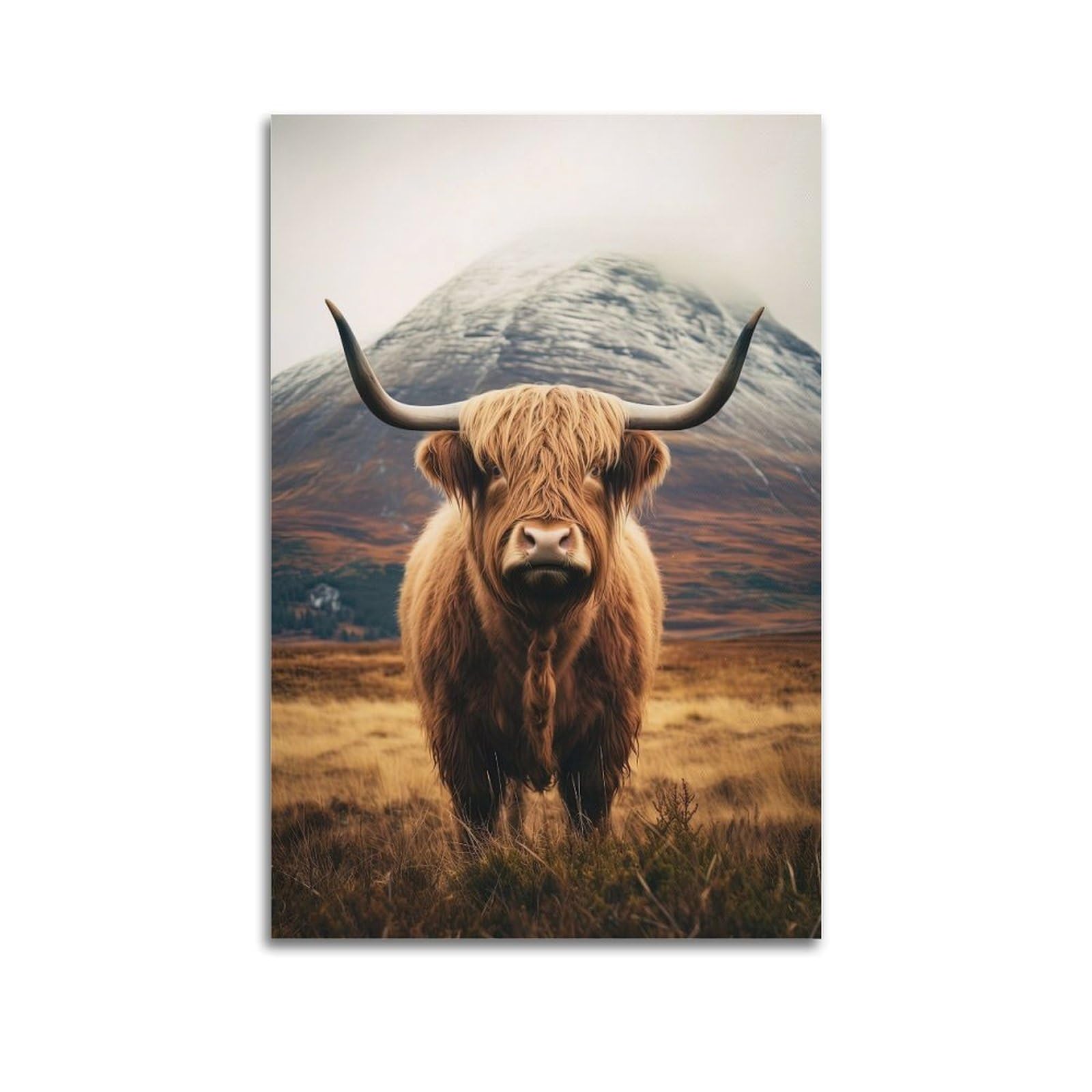 ESTE Highland Cow Animal Poster Decorative Painting Canvas Modern Art Picture 20x30inch(50x75cm)