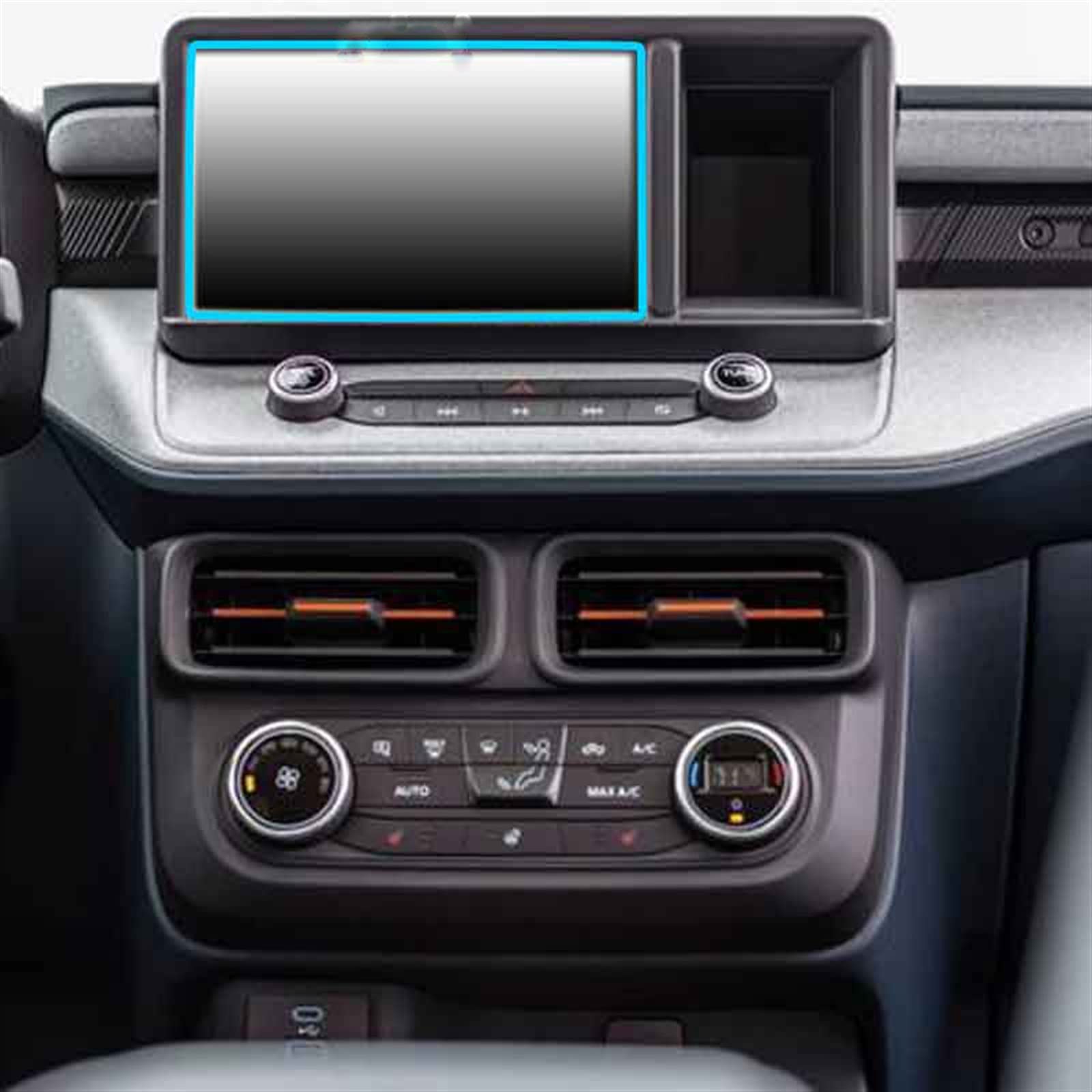 Film protecteur d'écran voiture pour Ford Maverick 2022 autocollant radio verre trempé 8 pouces
