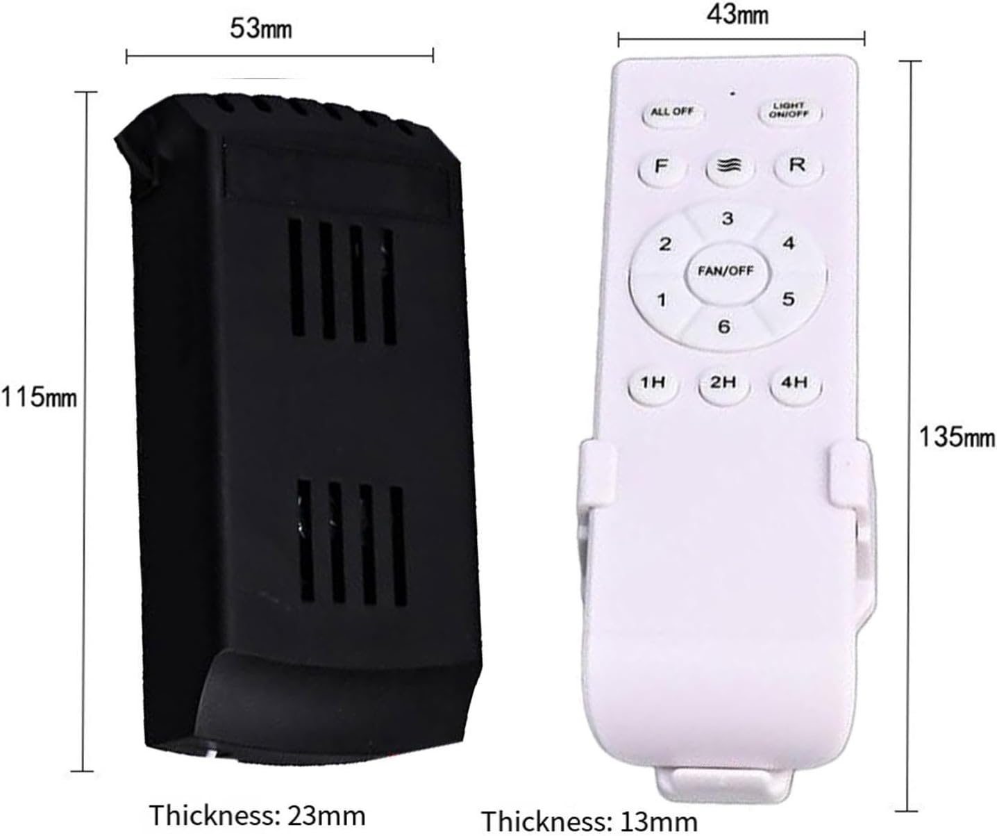 220V Ceiling Fan Remote Control Kit, Wireless Ceiling Fan Lamp Remote Control Kit with 6 Speed ​​Setting Wireless Ceiling Fan Remote Control Set(English version)
