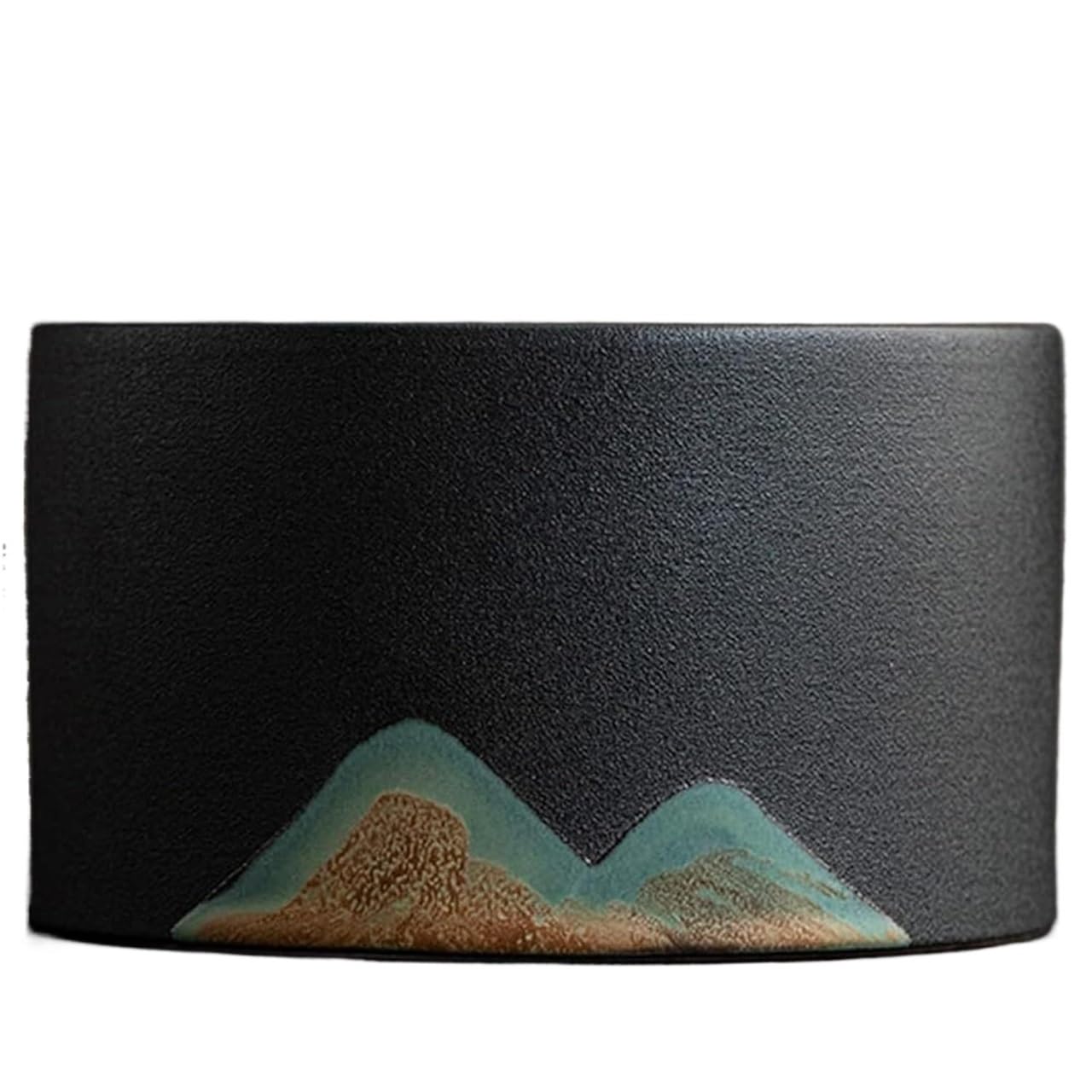 Keramische Becher. Kaffeetasse, Teetasse, 15,2 cm, Teewäsche, handbemaltes Steingut, Teerückstände, Glas, Tassenwäsche, Stiftwäsche, Teezeremonie
